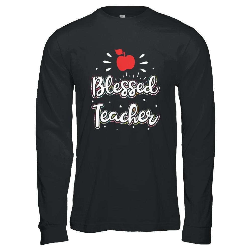 Blessed Teacher Gift-T-Shirt & Hoodie-Long Sleeve T-Shirt-Black