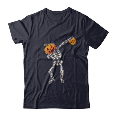 Halloween Dabbing Skeleton Volleyball-T-Shirt & Hoodie-Premium T-Shirt-Midnight Navy