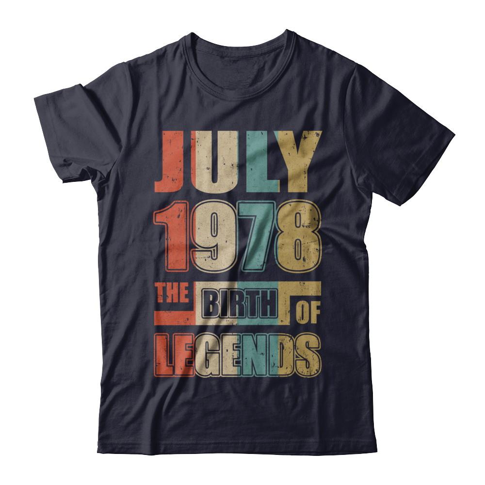Vintage Retro July 1978 Birth Of Legends 43th Birthday-T-Shirt & Hoodie-Premium T-Shirt-Midnight Navy