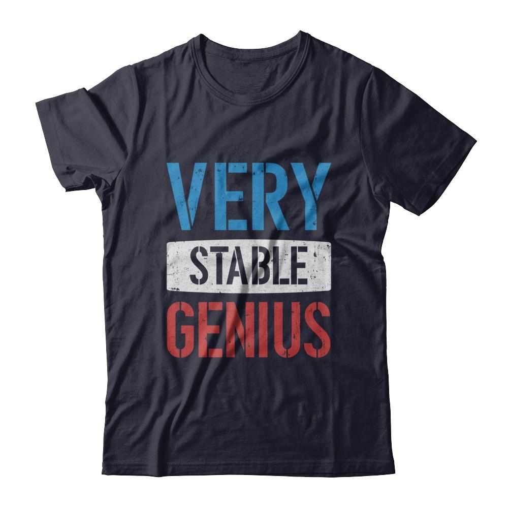 Very Stable Genius-T-Shirt & Hoodie-Premium T-Shirt-Midnight Navy
