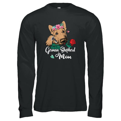 German Shepherd Mom Funny Dog Mom Gift Idea-T-Shirt & Tank Top-Long Sleeve T-Shirt-Black