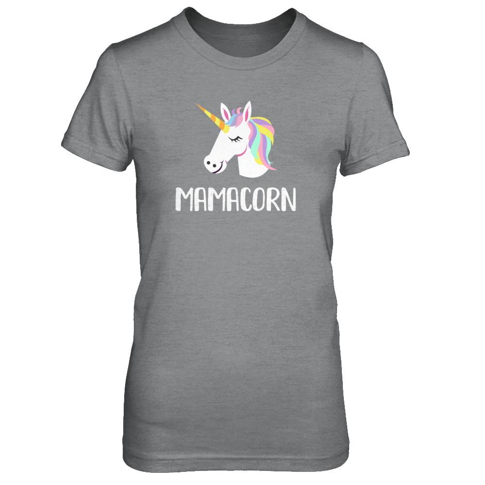 Unicorn Mom And Baby Mamacorn Mama Mother Day Gift-T-Shirt & Tank Top-Women's T-Shirt-Sport Grey