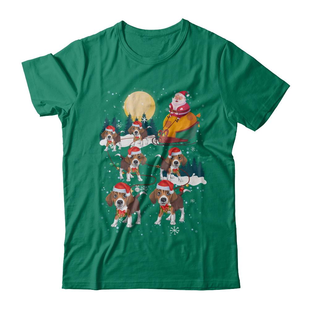 Dog Reindeer Beagle Christmas Gift-T-Shirt & Sweatshirt-Classic T-Shirt-Kelly Green