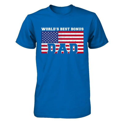 Worlds Best Bonus Dad Stepdad-T-Shirt & Hoodie-Classic T-Shirt-Royal