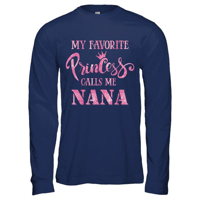 My Favorite Princess Calls Me Nana-T-Shirt & Hoodie-Long Sleeve T-Shirt-Navy