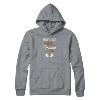 Bump's First Football Season Mommy Mothers Day-T-Shirt & Tank Top-Pullover Hoodie-Light Steel