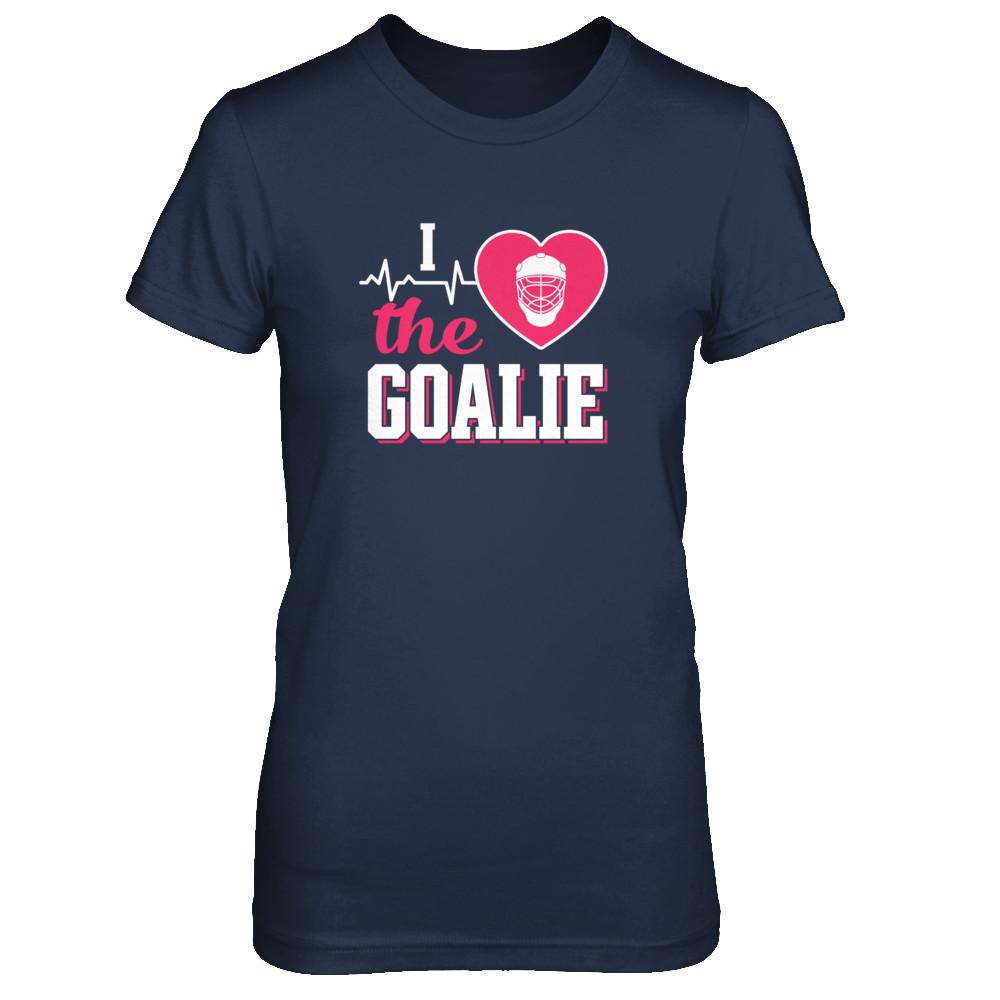 I Love The Goalie Soccer Hockey Goal Keeper-T-Shirt & Tank Top-Women's T-Shirt-Navy