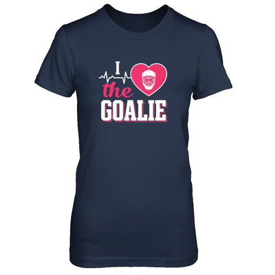 I Love The Goalie Soccer Hockey Goal Keeper-T-Shirt & Tank Top-Women's T-Shirt-Navy