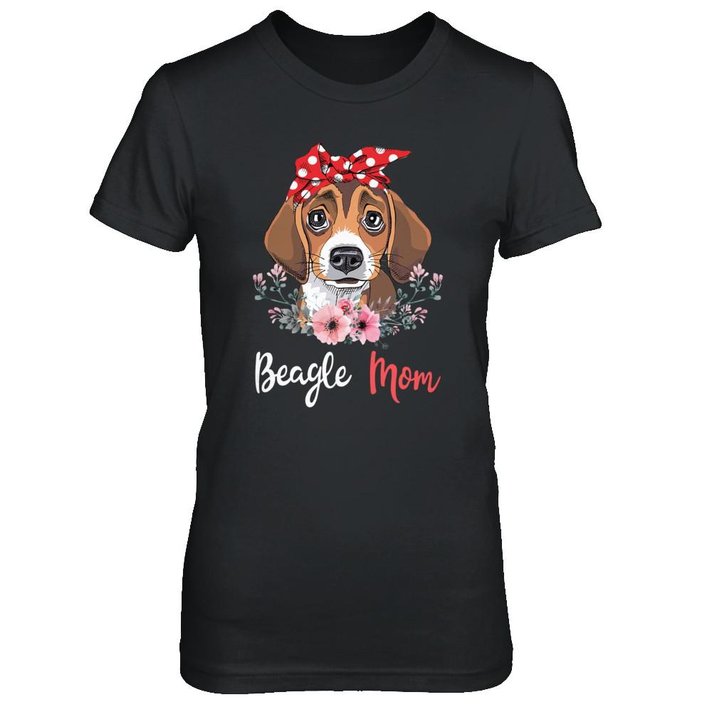 Beagle Mom Gift For Women Dog Lover-T-Shirt & Hoodie-Women's T-Shirt-Black