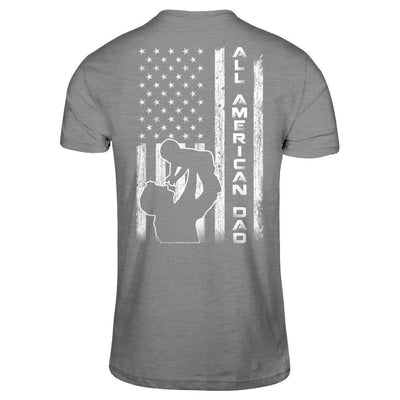 All American Dad Flag-T-Shirt & Hoodie-Classic T-Shirt-Sport Grey