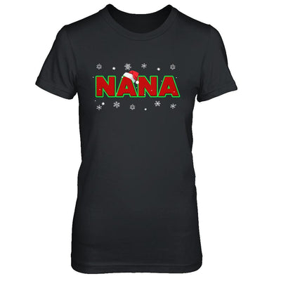 Nana Christmas Santa Ugly Sweater Gift-T-Shirt & Sweatshirt-Women's T-Shirt-Black
