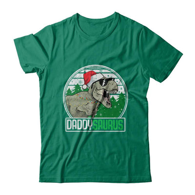 Daddysaurus Daddy Dinosaur T-Rex Family Christmas-T-Shirt & Sweatshirt-Classic T-Shirt-Kelly Green