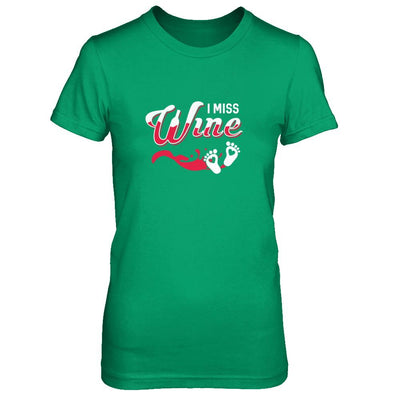 I Miss Wine Pregnancy Bump Mommy-T-Shirt & Tank Top-Women's T-Shirt-Irish Green