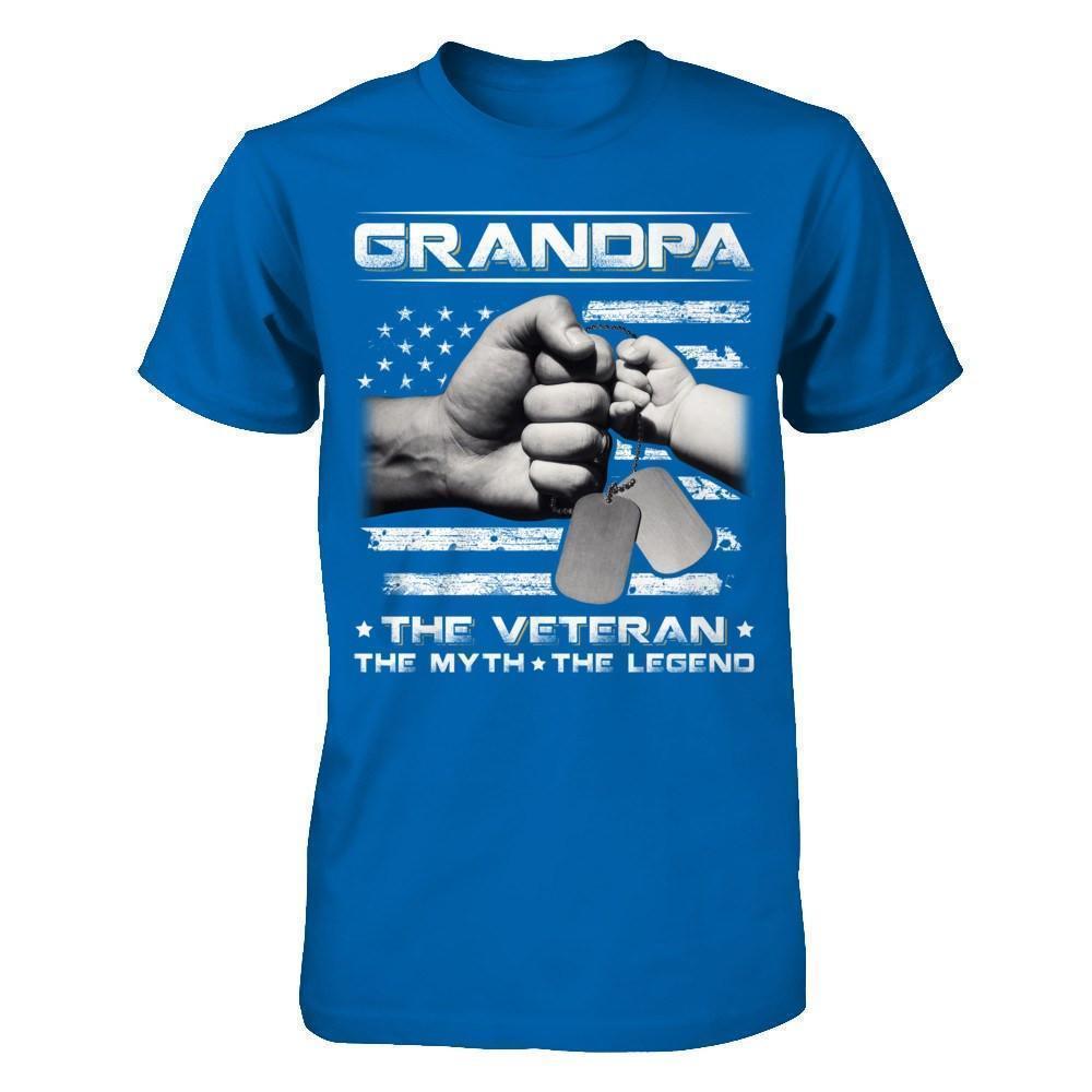 Grandpa The Veteran The Myth The Legend-T-Shirt & Hoodie-Classic T-Shirt-Royal