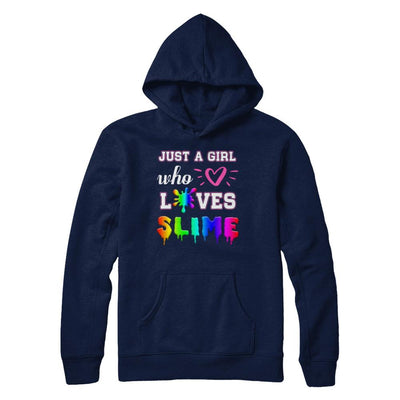 Just A Girl Who Loves Slime-T-Shirt & Hoodie-Pullover Hoodie-Navy