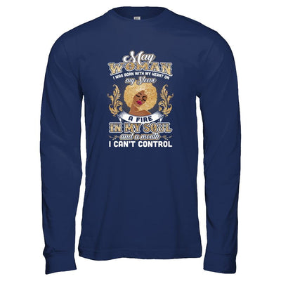 I'm A May Woman Funny Birthday-T-Shirt & Tank Top-Long Sleeve T-Shirt-Navy