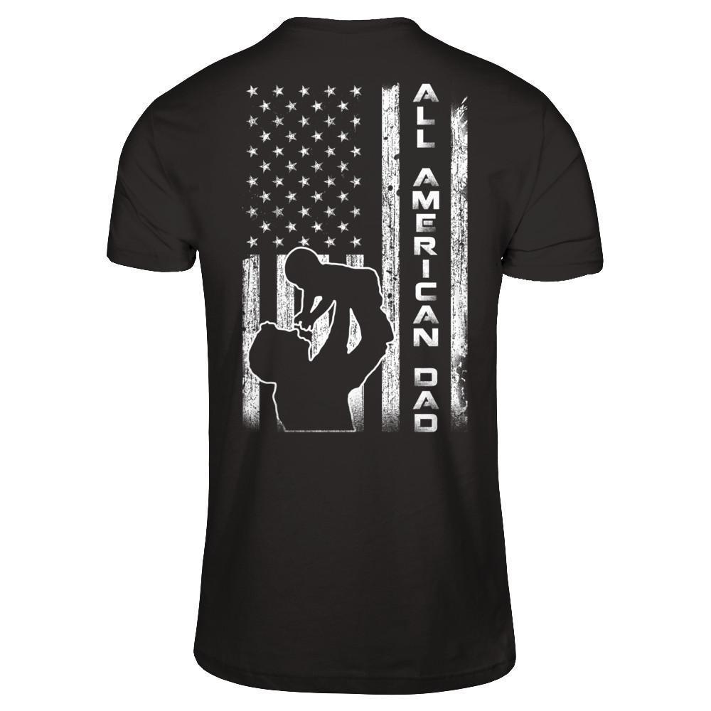 All American Dad Flag-T-Shirt & Hoodie-Classic T-Shirt-Black