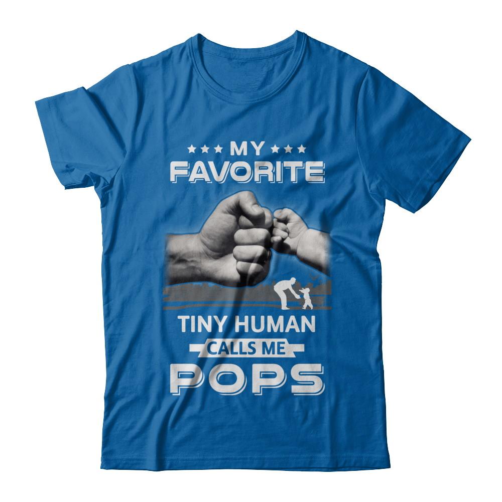 My Favorite Tiny Human Calls Me Pops-T-Shirt & Hoodie-Classic T-Shirt-Royal