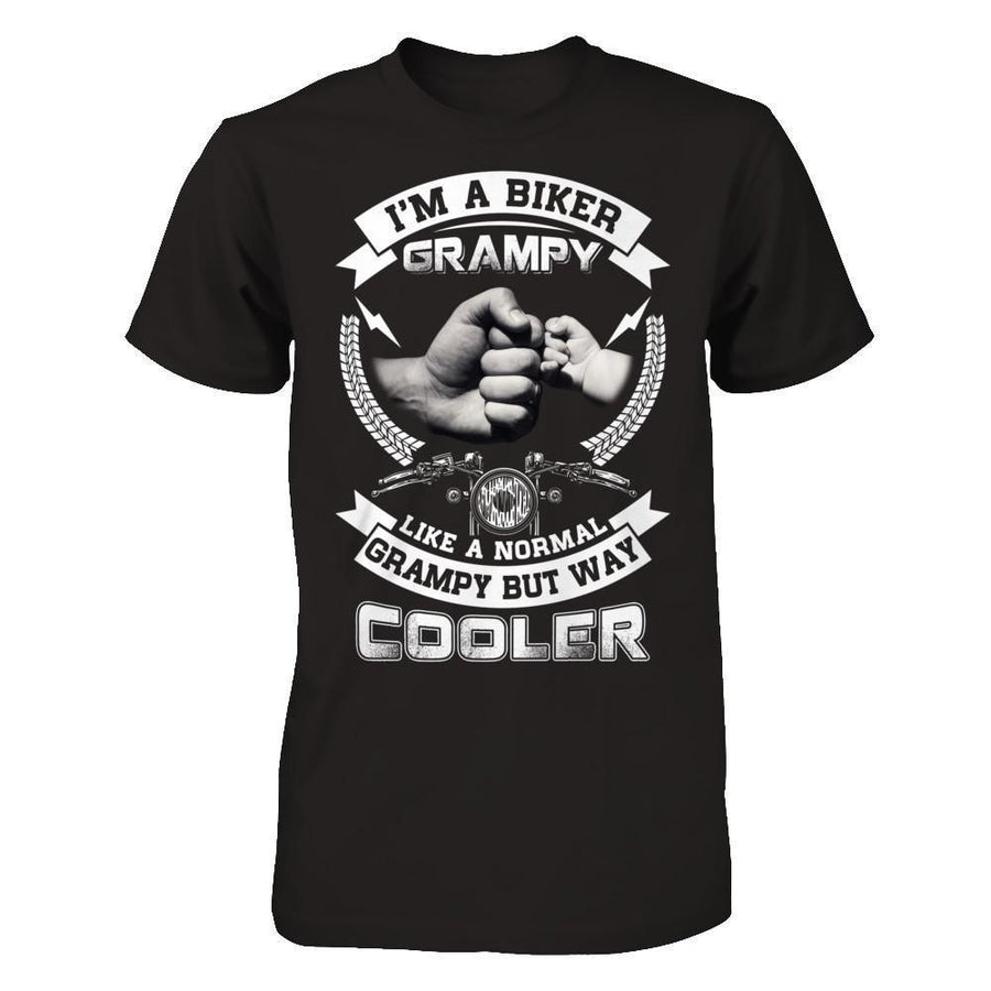 I'm A Biker Grampy Like A Normal Grampy But Way Cooler-T-Shirt & Hoodie-Classic T-Shirt-Black