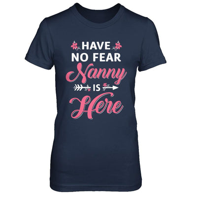 Have No Fear Nanny Is Here Mother's Day Gift-T-Shirt & Hoodie-Women's T-Shirt-Navy