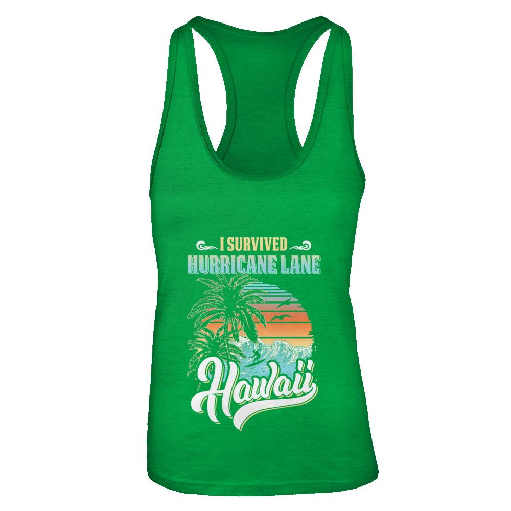 I Survived Hurricane Lane Hawaii-T-Shirt & Tank Top-Women's Ideal Racerback Tank-Kelly Green