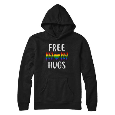Free Mom Hugs Support LGBT-T-Shirt & Hoodie-Pullover Hoodie-Black