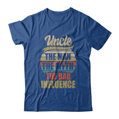 Vintage Uncle The Man The Myth The Bad Influence-T-Shirt & Hoodie-Classic T-Shirt-Royal