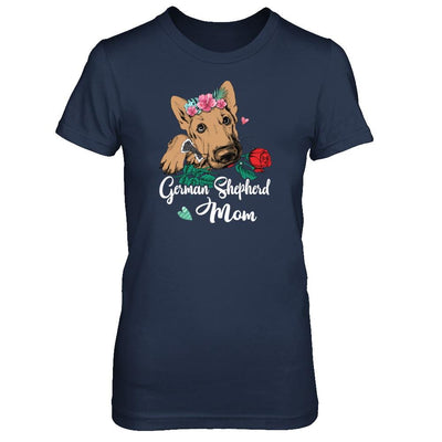 German Shepherd Mom Funny Dog Mom Gift Idea-T-Shirt & Tank Top-Women's T-Shirt-Navy