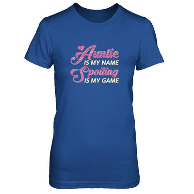 Auntie Is My Name Spoiling Is My Game-T-Shirt & Tank Top-Women's T-Shirt-Royal