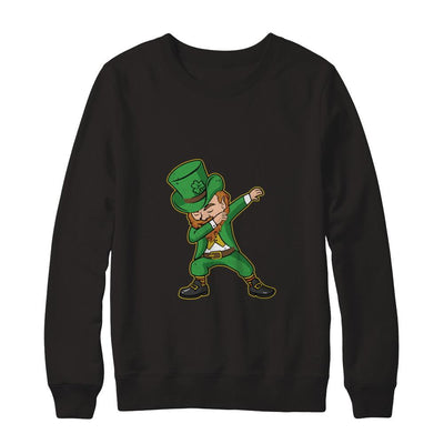 Dabbing St Patricks Day Leprechaun-T-Shirt & Hoodie-Crewneck Sweatshirt-Black