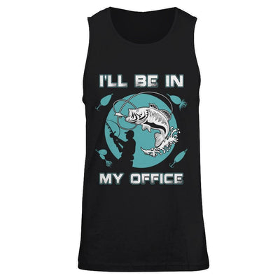 Funny Fishing I'll Be In My Office-T-Shirt & Hoodie-Unisex Tank-Black