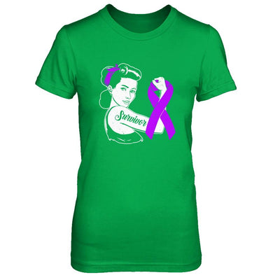 We Can Cure It Purple Alzheimer's Awareness Survivor-T-Shirt & Hoodie-Women's T-Shirt-Irish Green