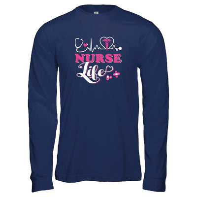Nurse Life Lover-T-Shirt & Tank Top-Long Sleeve T-Shirt-Navy