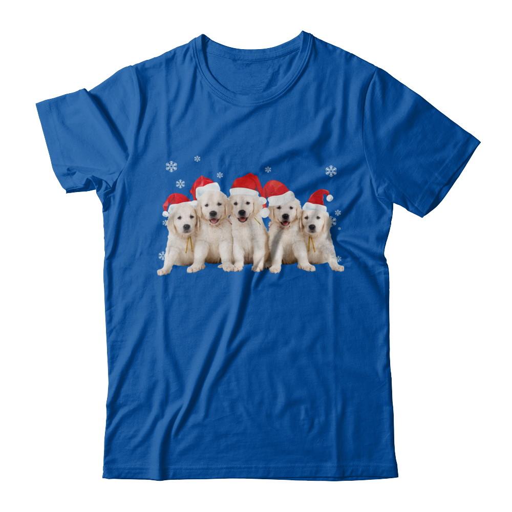 Funny Golden Retriever Puppies Christmas Dog Gift-T-Shirt & Hoodie-Premium T-Shirt-Royal