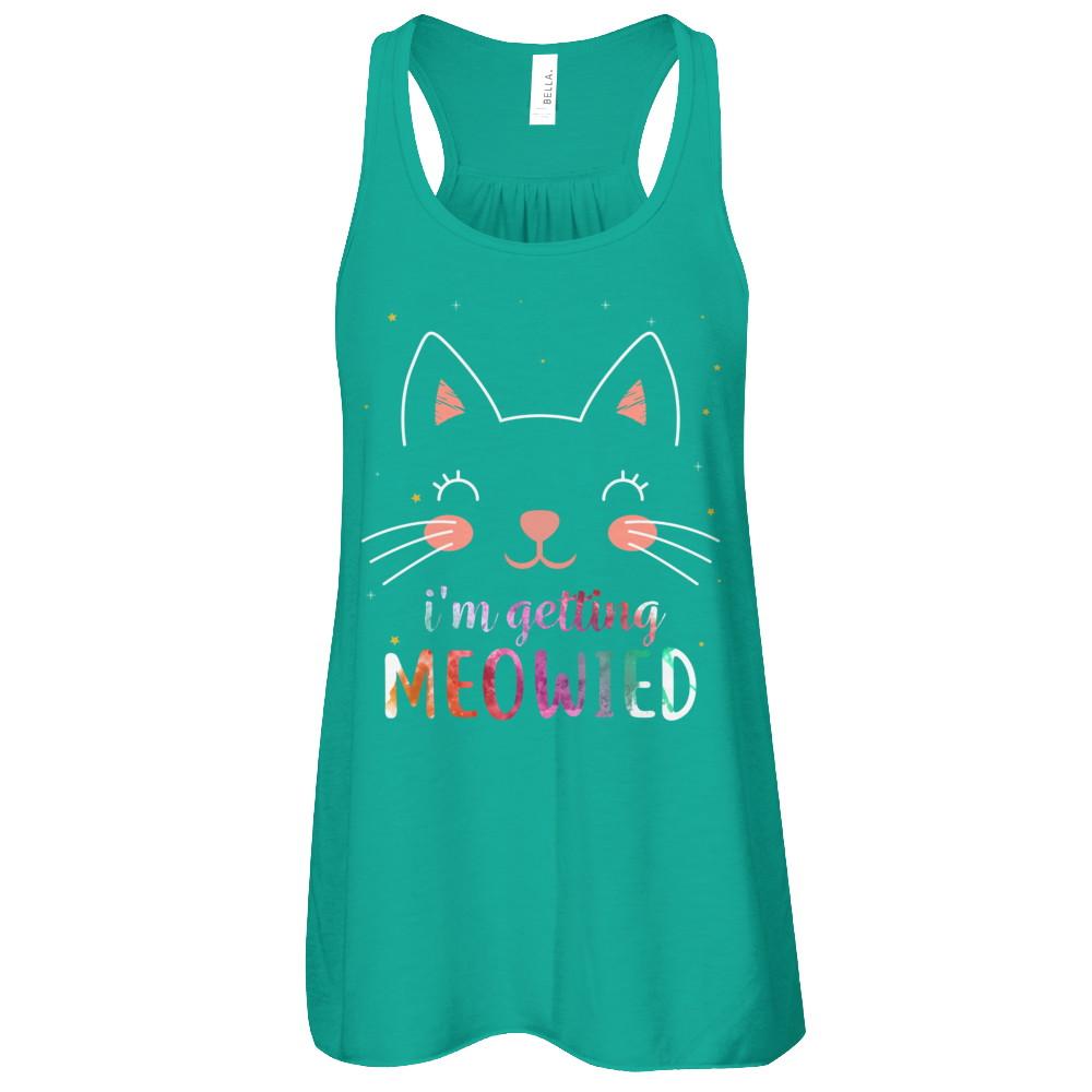 I'm Getting Meowied Cat-T-Shirt & Tank Top-Women's Flowy Racerback Tank-Kelly