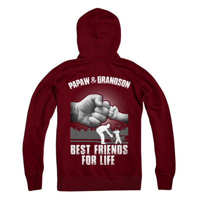 Papaw And Grandson Best Friends For Life-T-Shirt & Hoodie-Pullover Hoodie-Maroon