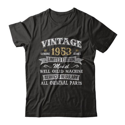 Vintage 68th Birthday Funny 1953 All Original Parts-T-Shirt & Hoodie-Classic T-Shirt-Black