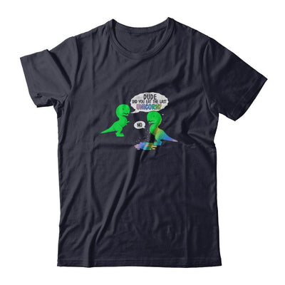 Dude Did You Eat The Last Unicorn Dinosaur T-Rex-T-Shirt & Tank Top-Premium T-Shirt-Midnight Navy