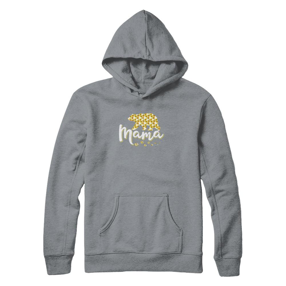 Sunflower Bear Mothers Day Gift Flowers Mama Floral-T-Shirt & Tank Top-Pullover Hoodie-Light Steel