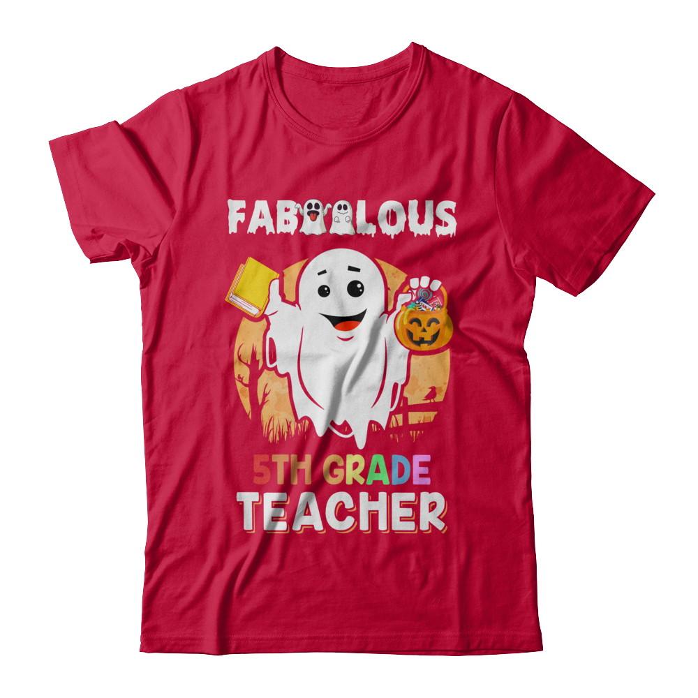 Faboolous Fabulous 5th Grade Teacher Halloween-T-Shirt & Hoodie-Classic T-Shirt-Red