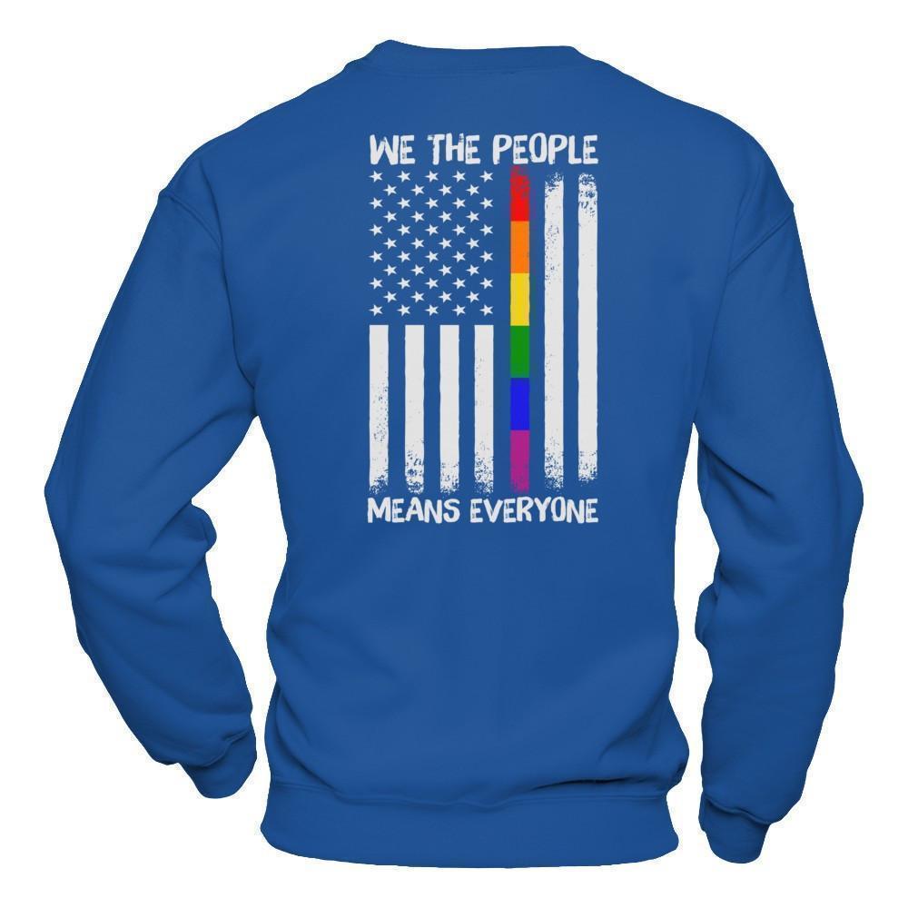 We The People Means Everyone-T-Shirt & Hoodie-Crewneck Sweatshirt-Royal
