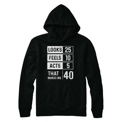 1981 40th Years Old Birthday Looks Feels Acts Make Me 40th-T-Shirt & Hoodie-Pullover Hoodie-Black