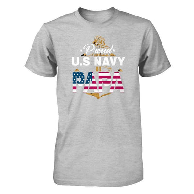 Proud US Navy Papa-T-Shirt & Hoodie-Premium T-Shirt-Heather Gray