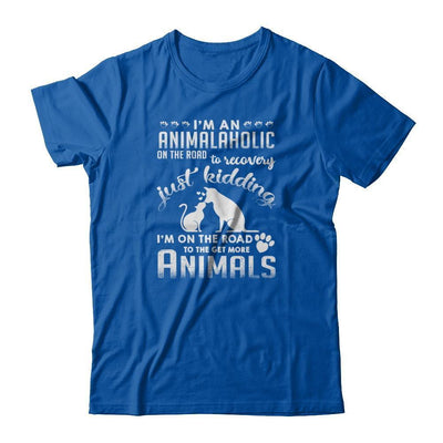 I'm An Animalaholic On The Road To Recovery Veterinarian-T-Shirt & Tank Top-Premium T-Shirt-Royal