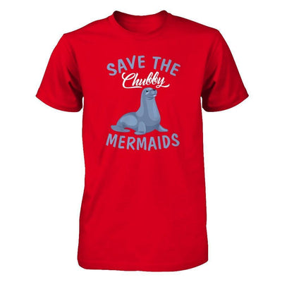Save The Chubby Mermaids-T-Shirt & Tank Top-Premium T-Shirt-Red