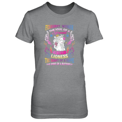 February Woman The Soul Of A Mermaid Birthday-T-Shirt & Tank Top-Women's T-Shirt-Sport Grey