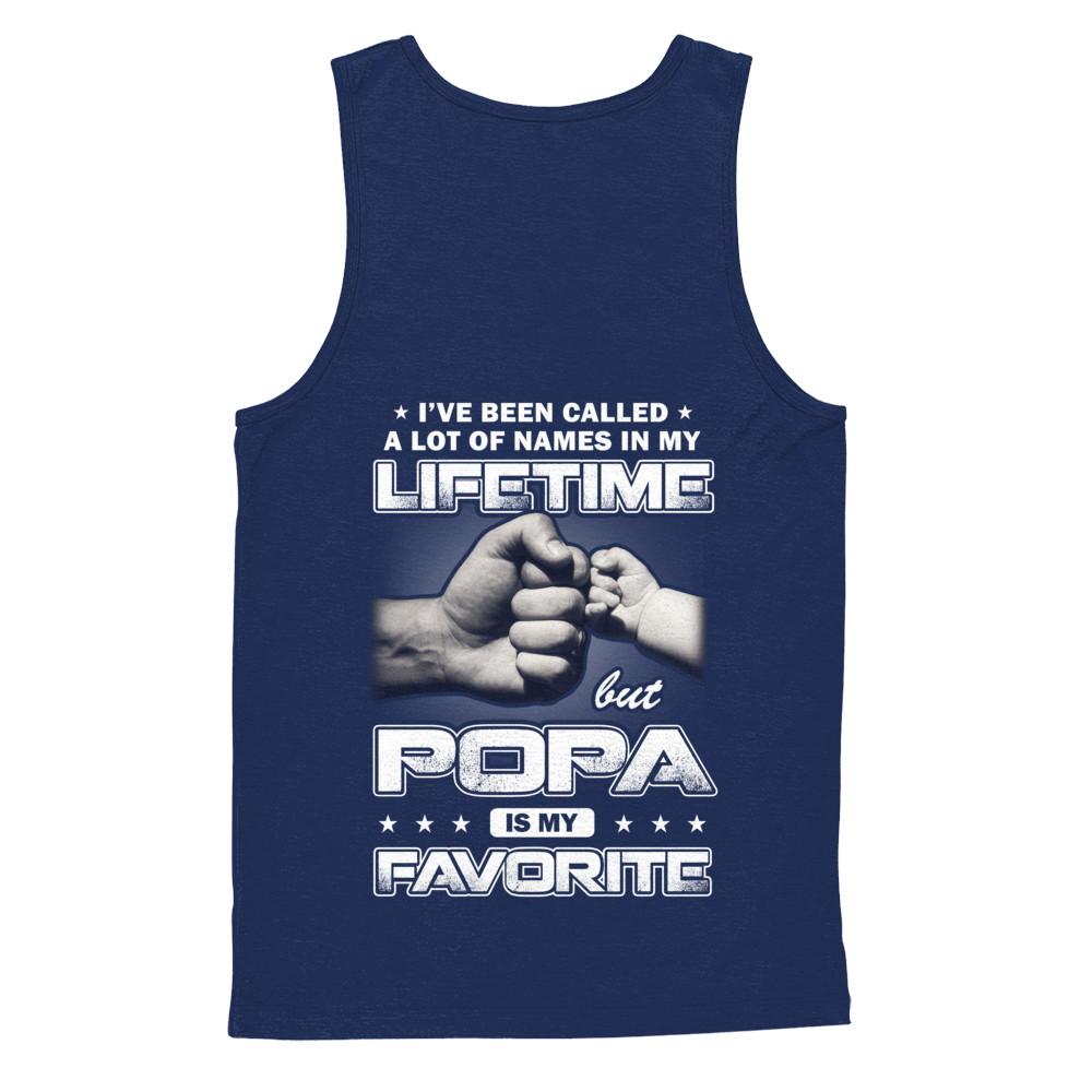 I've Been Called A Lot Of Names But Popa Is My Favorite-T-Shirt & Hoodie-Unisex Tank-Navy