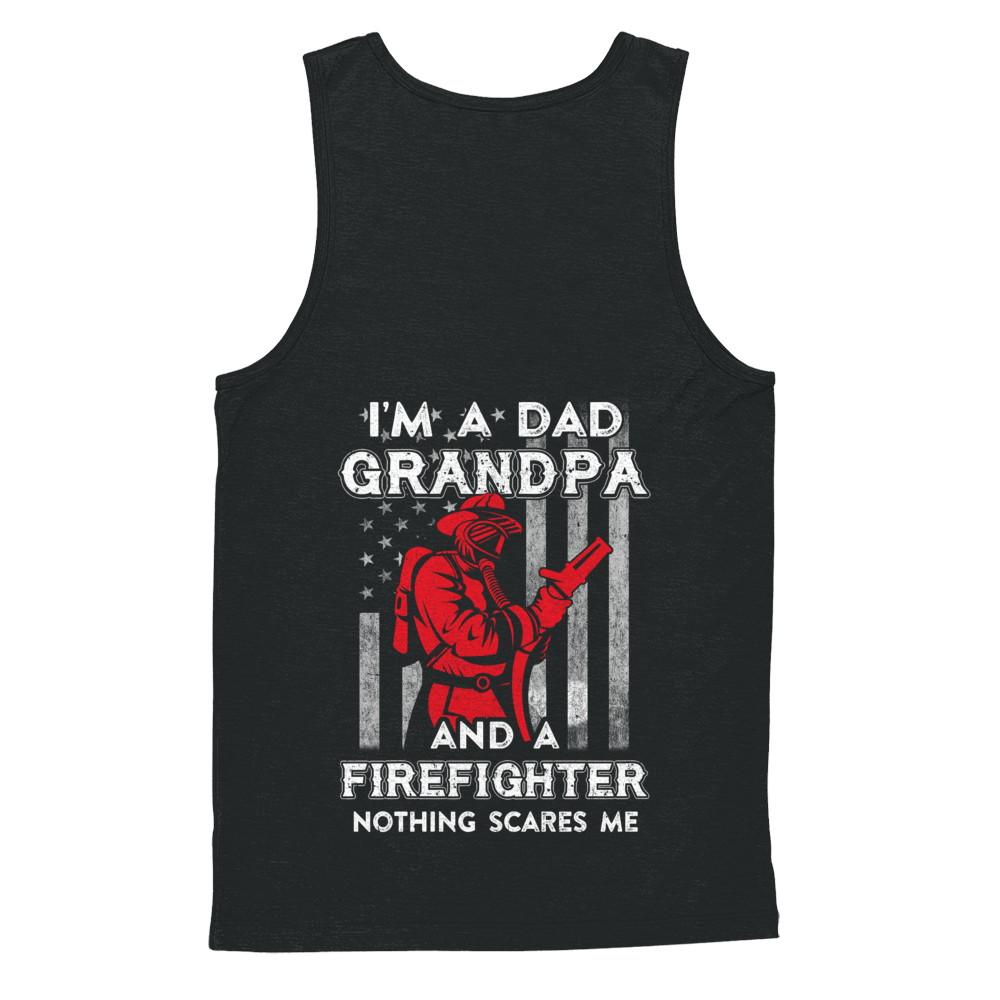 I'm A Dad Grandpa Firefighter Father's Day Gift-T-Shirt & Hoodie-Unisex Tank-Black