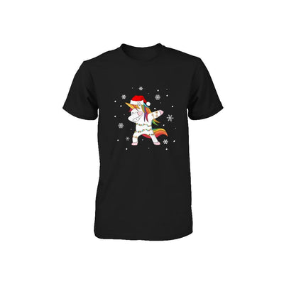 Dabbing Unicorn Ugly Christmas Sweater Girls Youth-Youth Shirt-Toddler T-Shirt-Black
