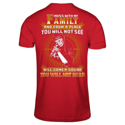 Mess With My Family And From A Place You Will Not See-T-Shirt & Hoodie-Classic T-Shirt-Red